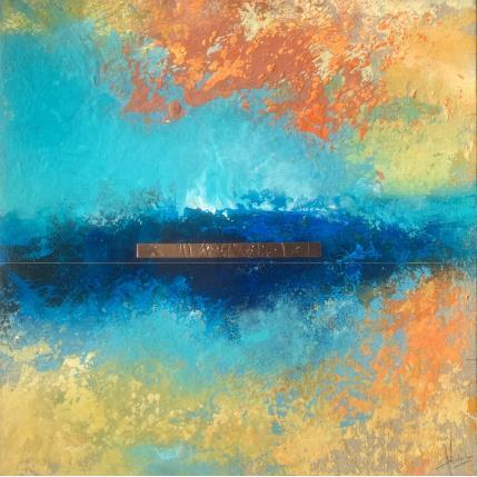 Peinture Abstraction 3179 par Hévin Christian | Tableau Abstrait Acrylique, Huile, Métal Minimaliste