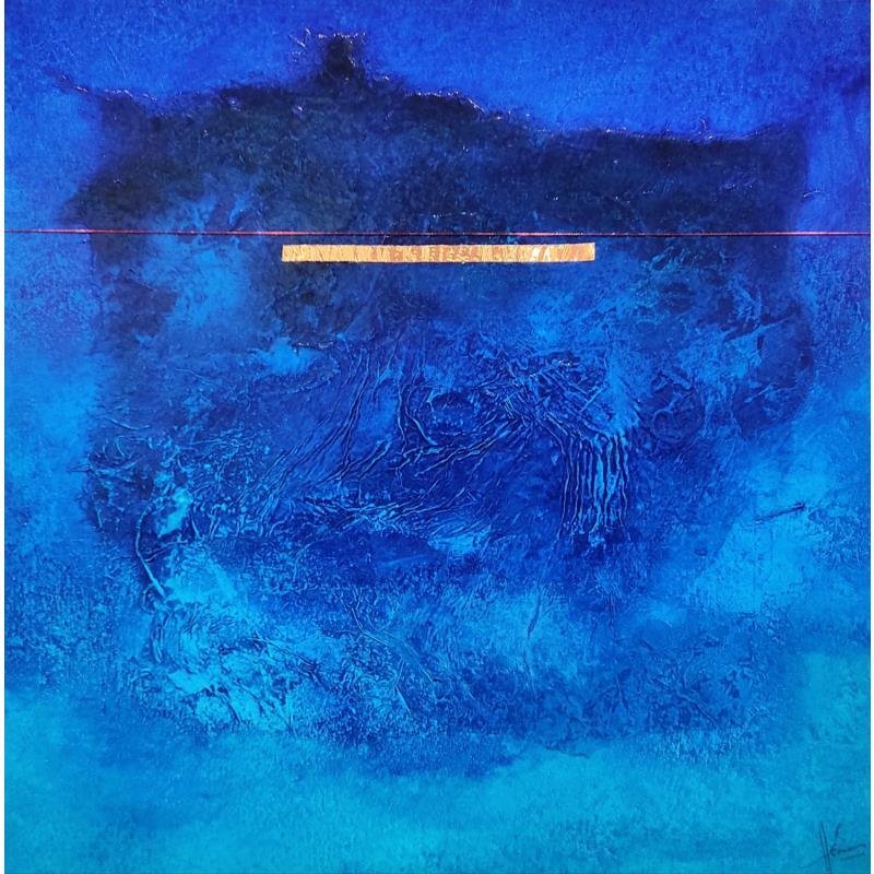 Peinture Abstraction 3162 par Hévin Christian | Tableau Abstrait Minimaliste Métal Huile Acrylique