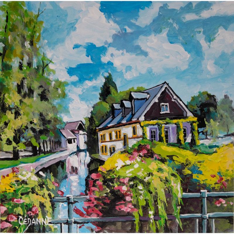 Peinture Vue bucolique de la Petite France, Strasbourg par Cédanne | Tableau Figuratif Paysages Huile