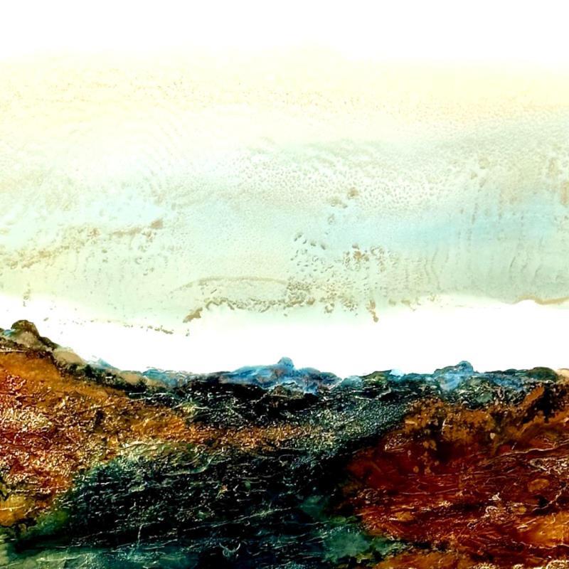 Painting 100x50 Bronze Age 1945 by Depaire Silvia | Painting Abstract Landscapes Marine Minimalist Acrylic