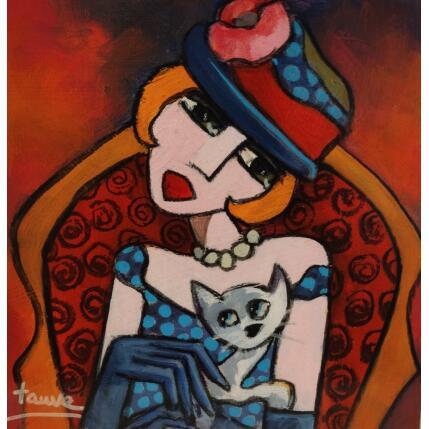 Peinture Caline et sa maîtresse par Fauve | Tableau Figuratif Acrylique, Huile Scènes de vie