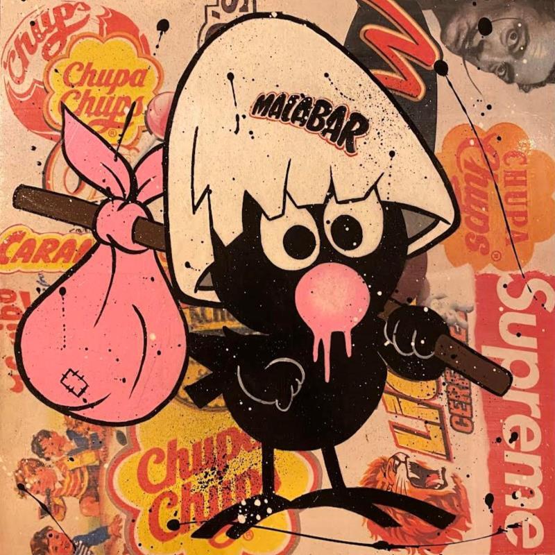 Painting F4 z'adore les Malabar II by Marie G.  | Painting Pop-art Pop icons Wood Acrylic Gluing