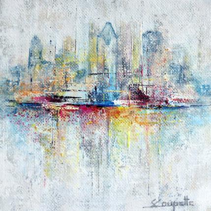 Painting Dawn Over Waters by Coupette Steffi | Painting Figurative Acrylic Urban
