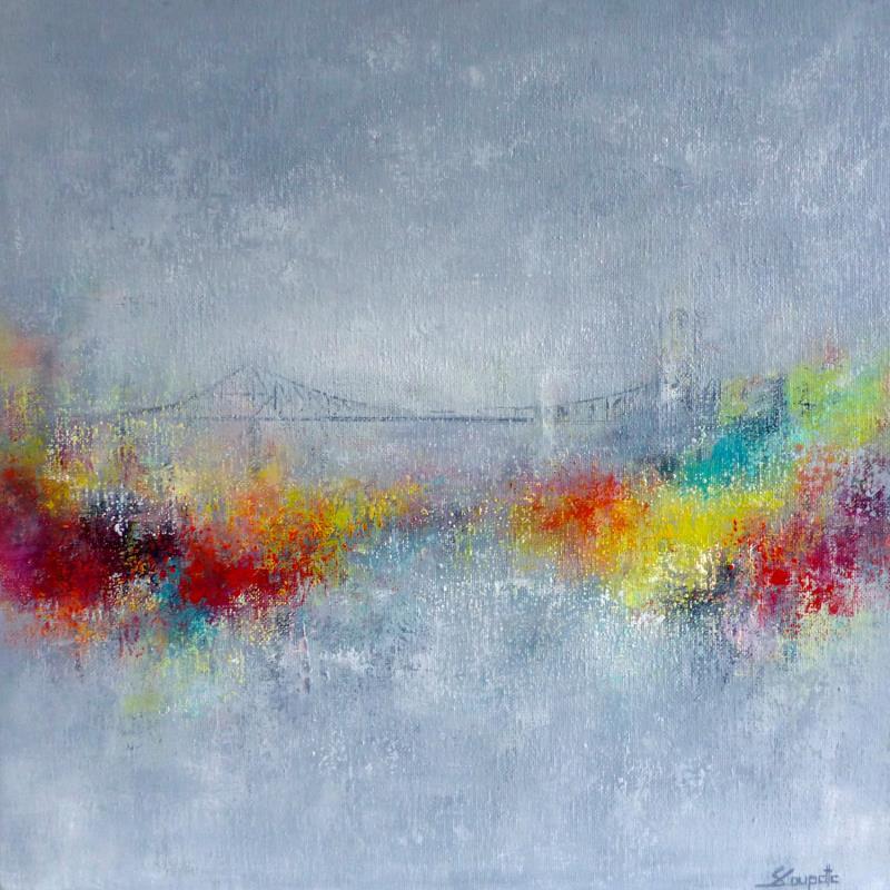 Painting Dreamy City by Coupette Steffi | Painting Figurative Urban Acrylic