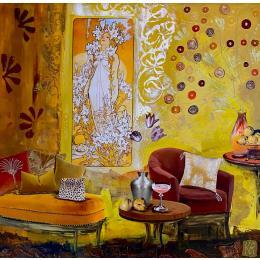 Painting Birdy by Romanelli Karine | Painting Figurative Acrylic, Gluing