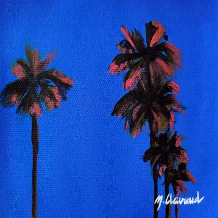 Painting BLUSHING PALMS by Clavaud Morgane | Painting Figurative Acrylic Landscapes, Nature