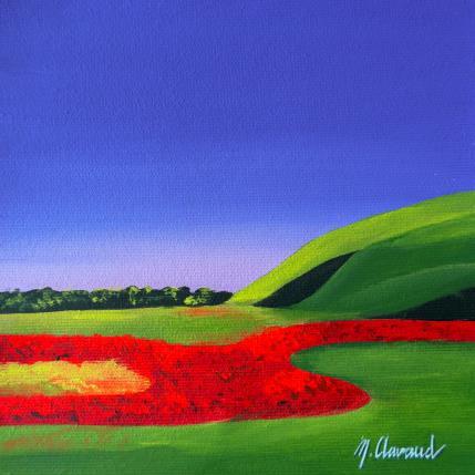 Painting POPPIES by Clavaud Morgane | Painting Figurative Acrylic Landscapes, Nature, Pop icons