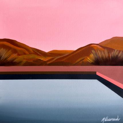 Painting TERRACOTTA HORIZON  by Clavaud Morgane | Painting Figurative Acrylic Architecture, Landscapes, Nature