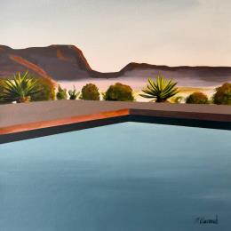 Painting MIRAGE by Clavaud Morgane | Painting Realism Acrylic Architecture, Landscapes, Nature