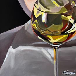 Painting GOLDEN REFLECTIONS by Clavaud Morgane | Painting Figurative Acrylic Life style, Still-life
