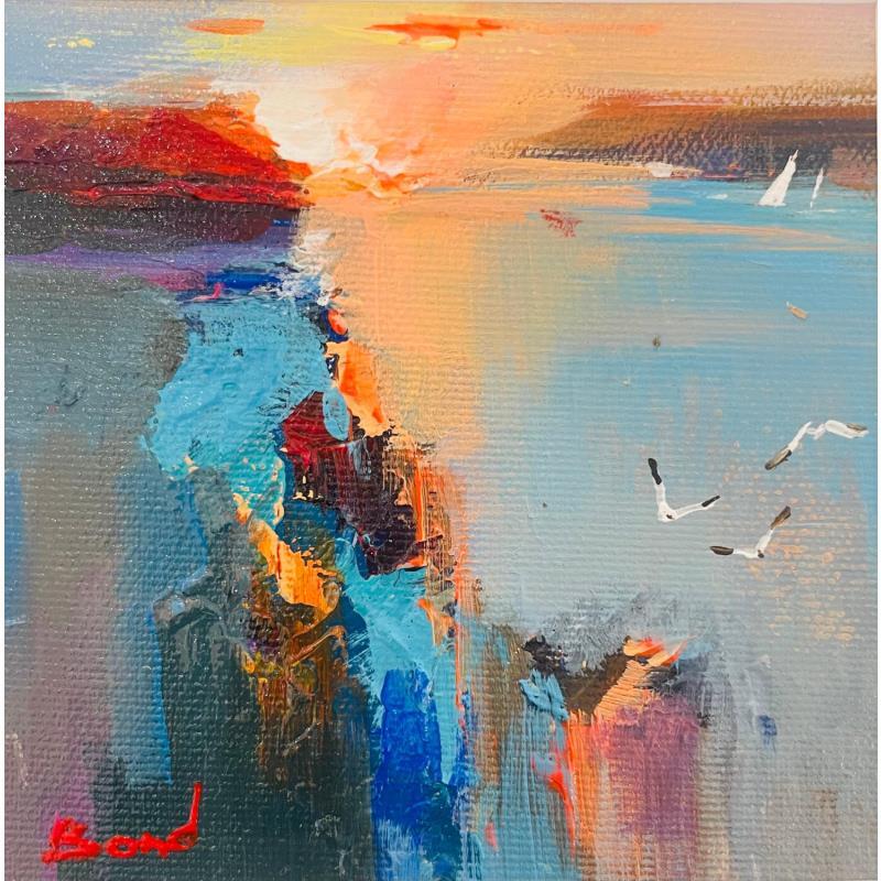 Peinture a pause between clouds par Bond Tetiana | Tableau Figuratif Huile