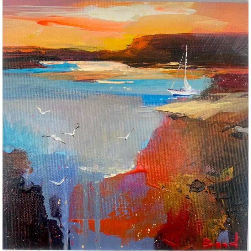 Pintura tranquility between calm and horizon por Bond Tetiana | Pintura Figurativo Aceite