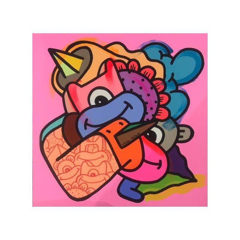 Peinture Bauhaus two par Hank China | Tableau Pop-art Acrylique Posca