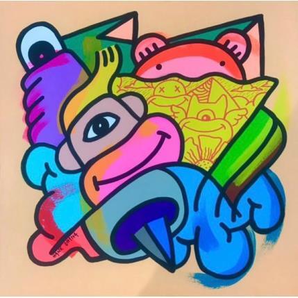 Peinture Bauhaus Three par Hank China | Tableau Pop-art Acrylique, Posca