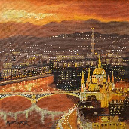 Peinture RIO EN EL CIELO par Rodriguez Rio Martin | Tableau Figuratif Huile Urbain