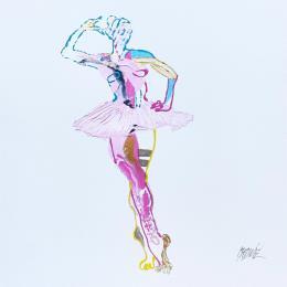 Painting Relevé doré by Cressanne | Painting Figurative Acrylic, Ink Nude