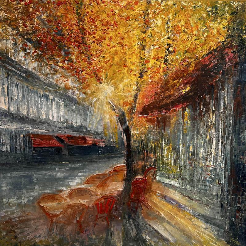 Painting Petit matin automnal à Paris by Levesque Emmanuelle | Painting Oil