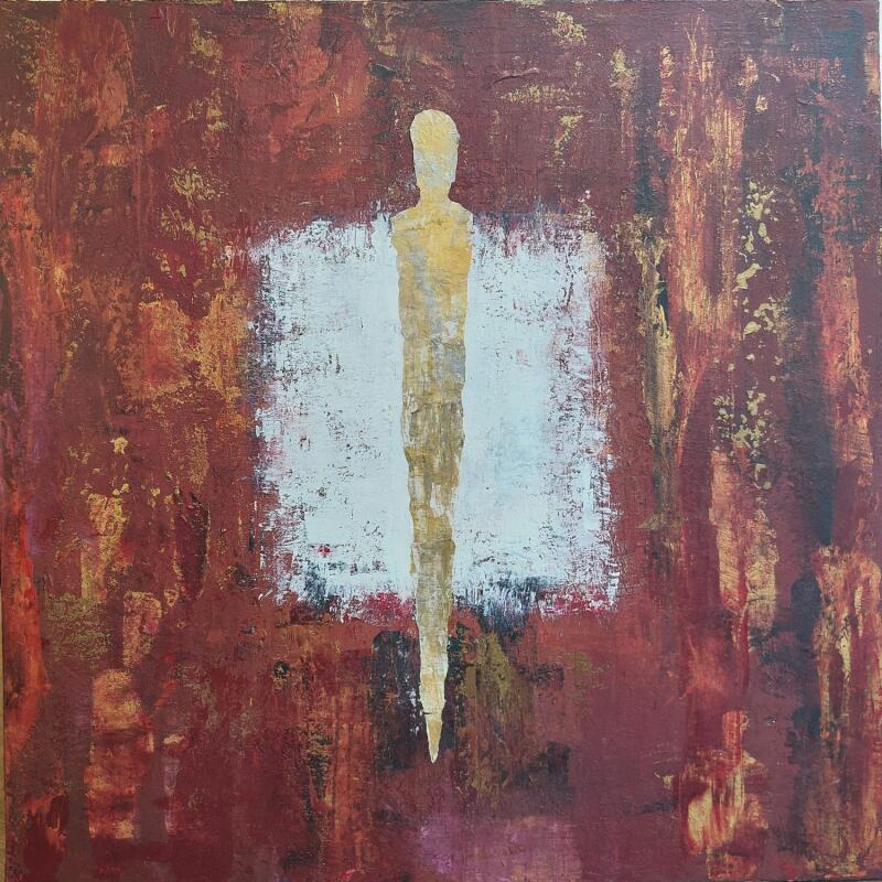 Gemälde Aschanti von Rocco Sophie | Gemälde Art brut Acryl Collage Sand