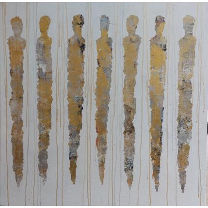 Peinture Le rêve des fées par Rocco Sophie | Tableau Art Singulier Acrylique, Collage, Sable