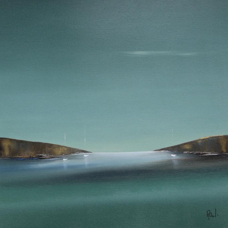 Painting Instant d'émotion 68 by Roussel Marie-Ange et Fanny | Painting Figurative Marine Minimalist Oil