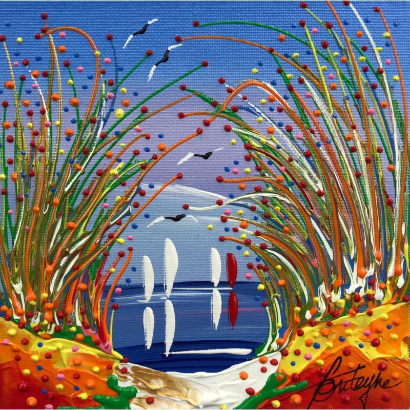Painting Caché by Fonteyne David | Painting Figurative Landscapes Marine Acrylic