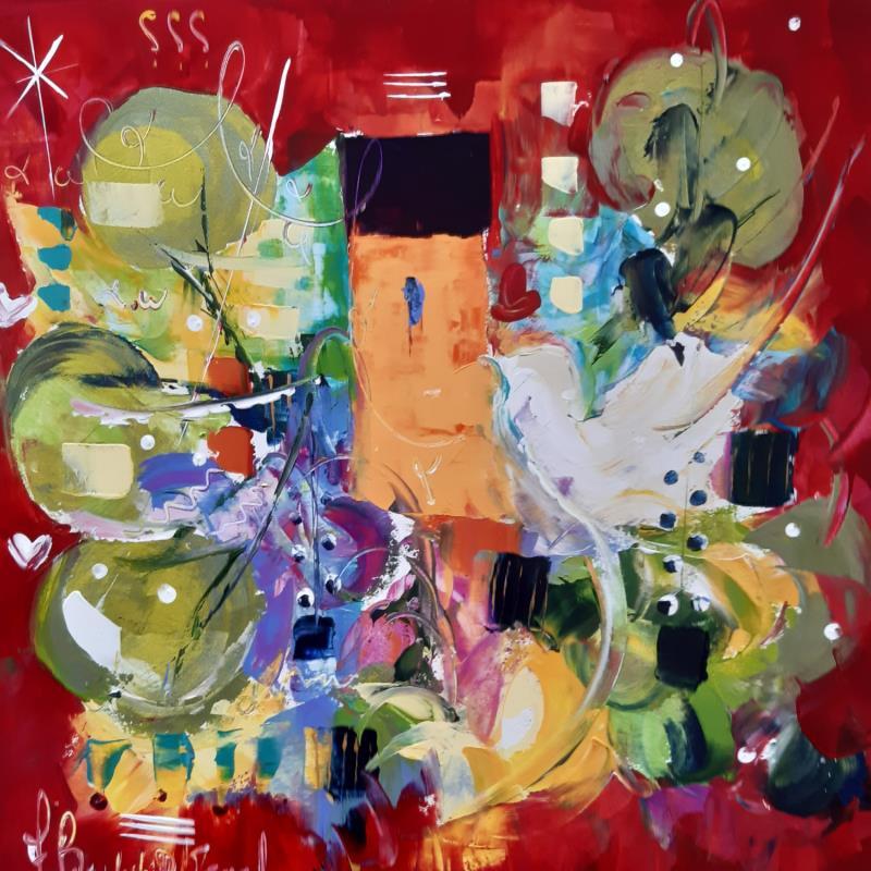 Painting L oiseau et l enfant  by Bastide d´Izard Armelle | Painting Abstract Landscapes Architecture Acrylic