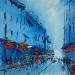 Painting Soir de ville by Raffin Christian | Painting Figurative Urban Oil