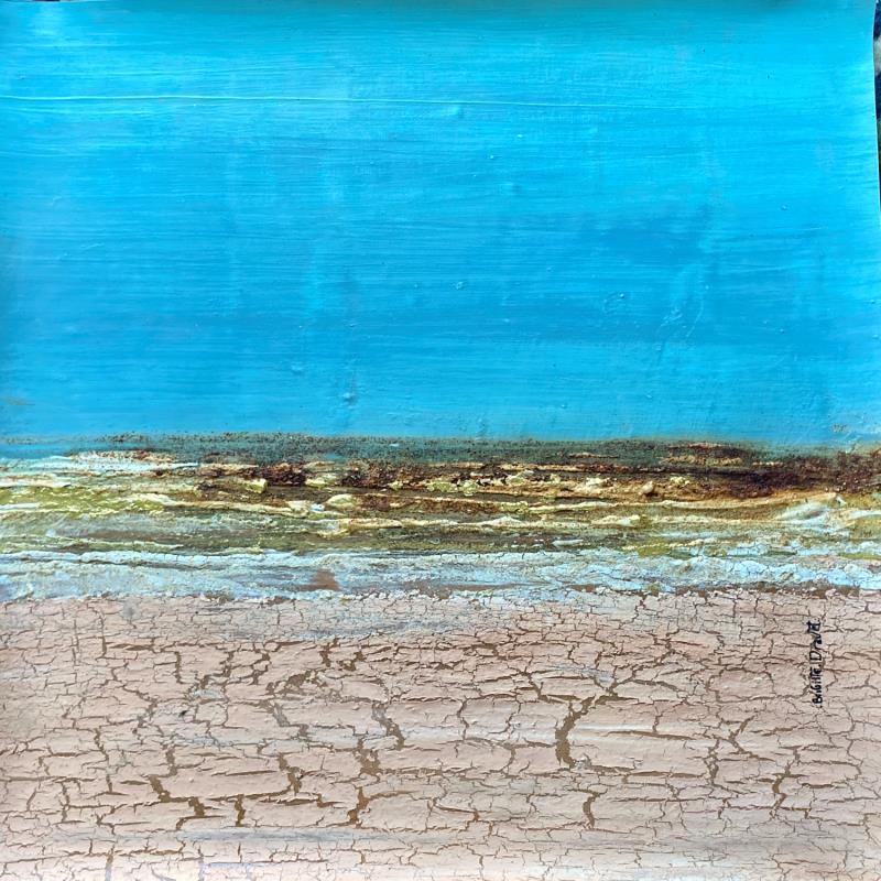 Peinture Sunny morning par Dravet Brigitte | Tableau Abstrait Paysages Marine Minimaliste Acrylique
