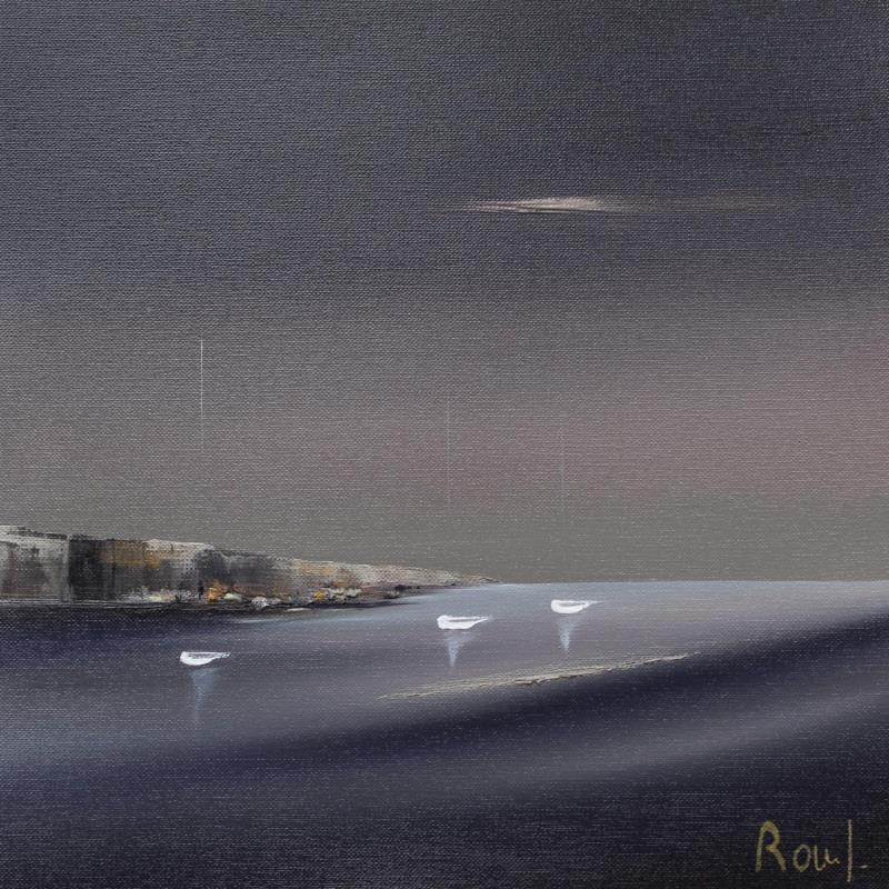 Peinture Horizon marin 70 par Roussel Marie-Ange et Fanny | Tableau Figuratif Marine Minimaliste Huile