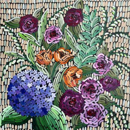 Painting bouquet with purple hydrangea by Dmitrieva Daria | Painting Impressionism Acrylic Nature