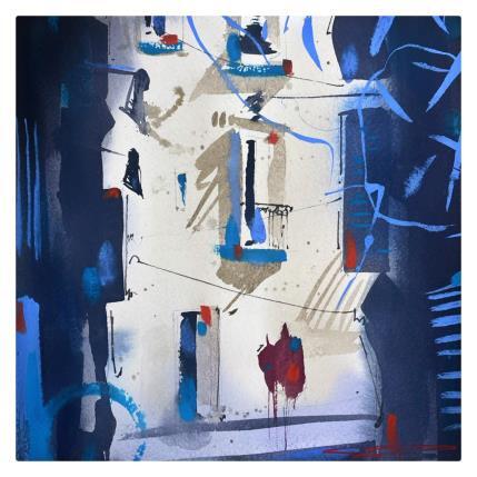 Peinture Rue de Montpellier à l’ombre  par Bailly Kévin  | Tableau Figuratif Aquarelle, Encre Architecture, Urbain