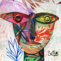 Peinture Kaléana par Seb | Tableau Art Singulier Acrylique Nature, Portraits