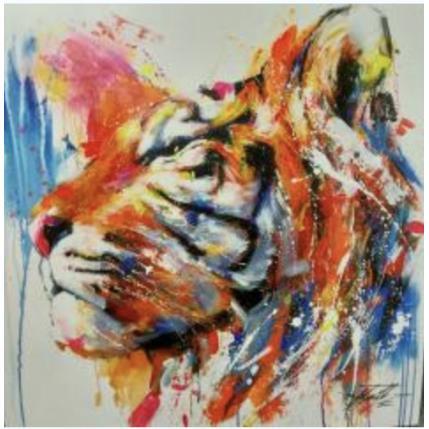 Painting BAKA by Istraille | Painting Street art Acrylic Portrait