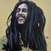 Peinture Bob Marley par G.C.Popartist | Tableau Pop-art Portraits Musique Icones Pop Acrylique Collage Encre Upcycling Papier