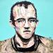 Painting Keith Haring by G.C.Popartist | Painting Pop-art Portrait Pop icons Acrylic Gluing Posca Ink Upcycling Paper