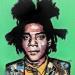 Peinture Jean-Michel Basquiat par G.C.Popartist | Tableau Pop-art Portraits Société Icones Pop Acrylique Collage Encre Upcycling Papier