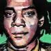 Peinture Jean-Michel Basquiat par G.C.Popartist | Tableau Pop-art Portraits Société Icones Pop Acrylique Collage Encre Upcycling Papier
