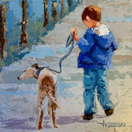 Painting MI MEJOR AMIGO by Escobar Francesca | Painting Figurative Acrylic, Wood Child