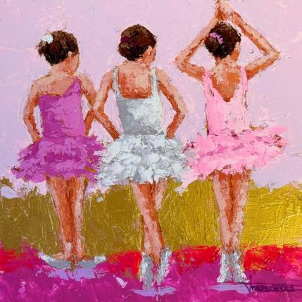 Peinture TRES BAILARINAS par Escobar Francesca | Tableau Figuratif Acrylique, Bois Enfant
