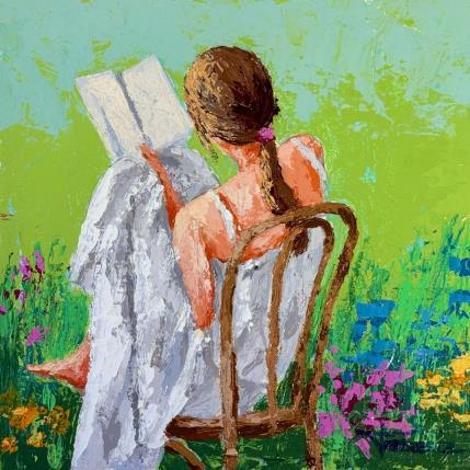 Painting JARDIN by Escobar Francesca | Painting Figurative Acrylic, Wood Nature, Pop icons