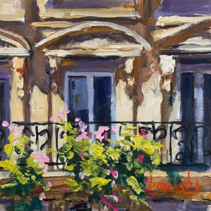 Painting P'tit Balcon by Brooksby | Painting Figurative Oil Urban