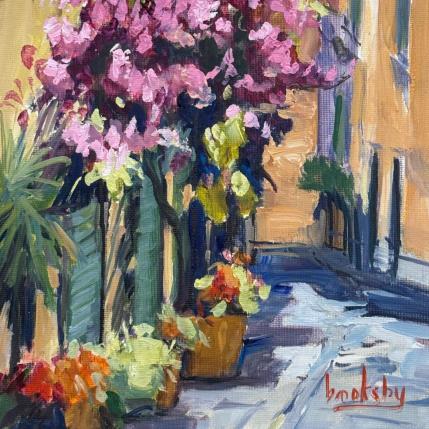 Painting Ruelle Fleurie by Brooksby | Painting Figurative Oil Landscapes, Nature, Pop icons, Urban