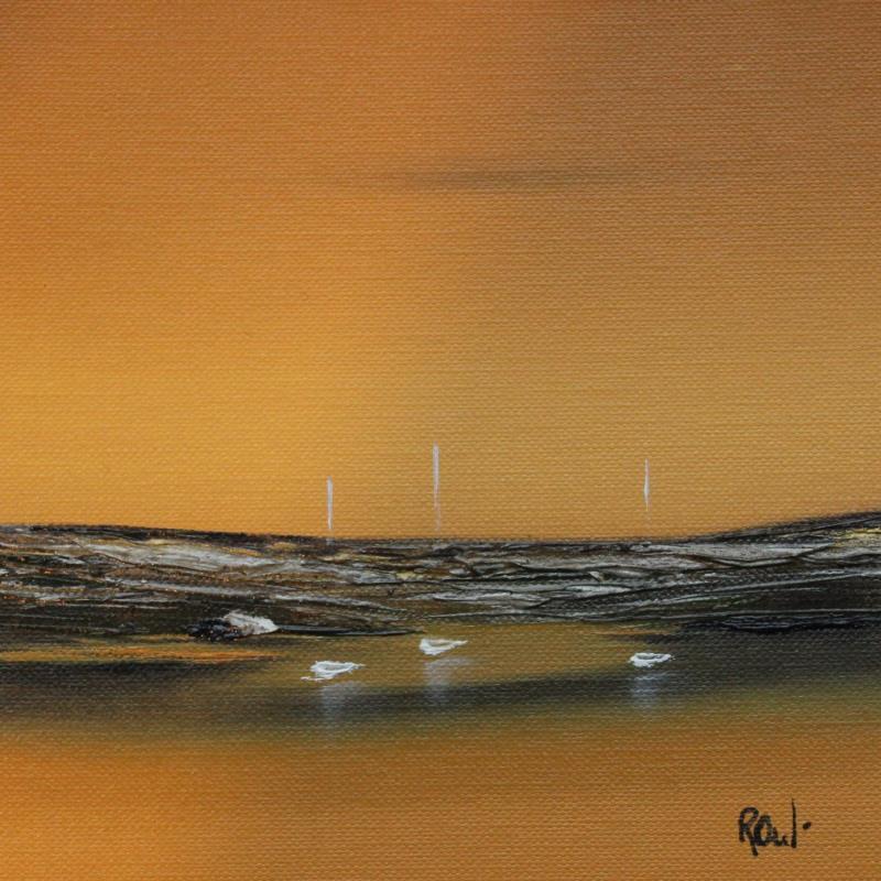 Painting Impression marine 71 by Roussel Marie-Ange et Fanny | Painting Figurative Marine Minimalist Oil