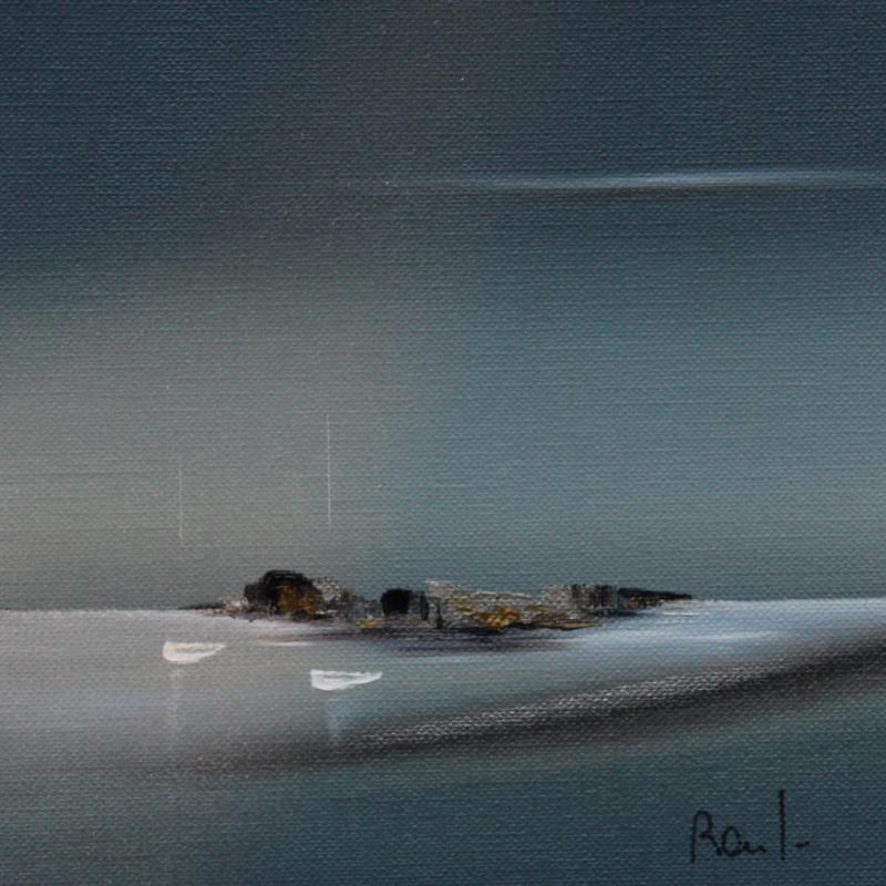 Painting Plénitude 71 by Roussel Marie-Ange et Fanny | Painting Figurative Marine Minimalist Oil