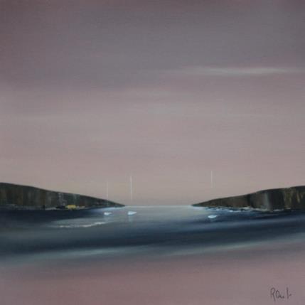 Painting Douceur marine 71 by Roussel Marie-Ange et Fanny | Painting Figurative Oil Marine, Minimalist