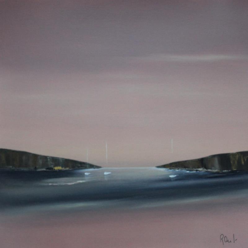 Painting Douceur marine 71 by Roussel Marie-Ange et Fanny | Painting Figurative Marine Minimalist Oil