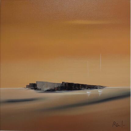 Painting Instant d'émotion 71 by Roussel Marie-Ange et Fanny | Painting Figurative Oil Marine, Minimalist