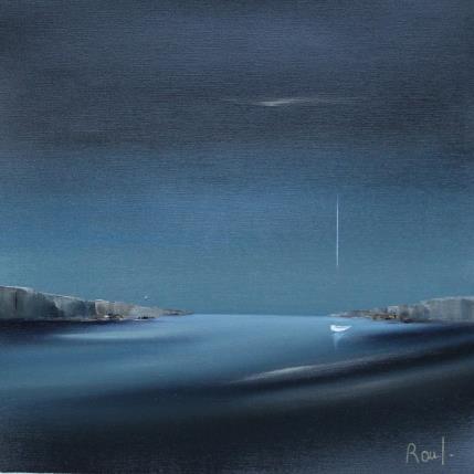 Painting Ambiance marine 71 by Roussel Marie-Ange et Fanny | Painting Figurative Oil Marine, Minimalist