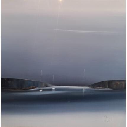 Painting Douceur Marine 70 by Roussel Marie-Ange et Fanny | Painting Figurative Oil Marine, Minimalist