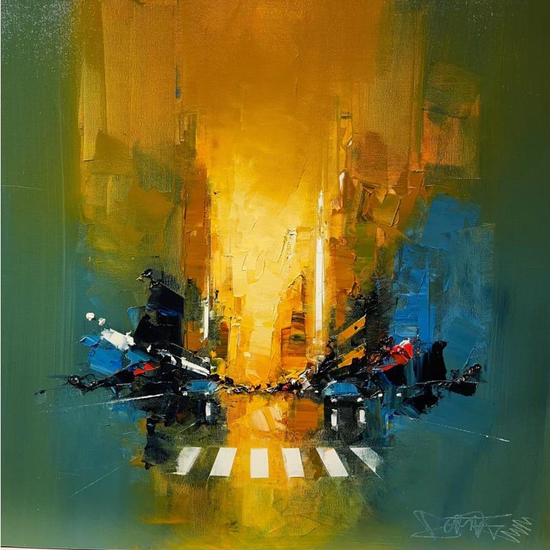 Pintura 8th Av  por Castan Daniel | Pintura Figurativo Arquitectura Minimalista Aceite